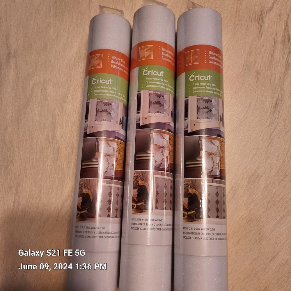 Cricut frosted window cling